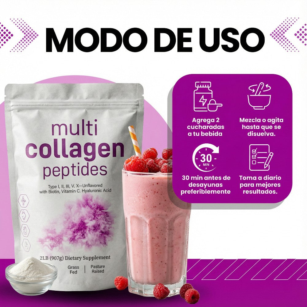 Multi Collagen Peptides 5 en 1 – Fuerza y Movimiento Todos los Días