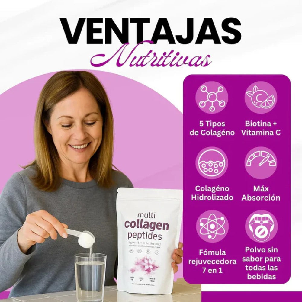 Multi Collagen Peptides 5 en 1 – Fuerza y Movimiento Todos los Días
